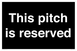 This pitch is reserved